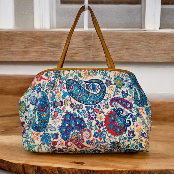 🎉 SALE 🎉 Etro Paisley Print Canvas Tote Bag - Picture 1 of 17